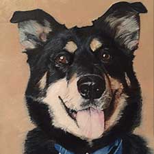 German Shepard Pet Portrait by Sharon Bignell