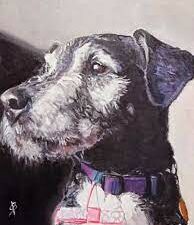 9" x 12" Oil on canvas SOLD "Sir Chester Buckshot" Original oil painting by Sharon Bignell